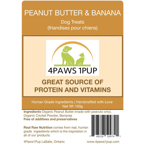 Peanut Butter & Banana Dog Treat